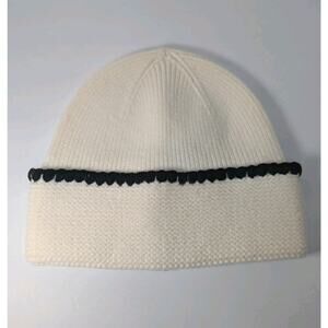 Vince Camuto Whipstitch Cuff Beanie White One Size Knit Nordstroms New Womens